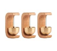 Cpolebev Campanello per Porta D'Ingresso, Campanello In Legno da 3 Pezzi, Campanello per Negozianti per L'Apertura Della Porta, Campanello Magnetico per Ingresso, Durevole, Facile da Usare.