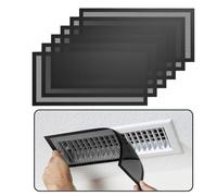 Cpolebev Cappa di Ventilazione da Pavimento Magnetica In 6 Pezzi - Filtro A Rete da 5,5x12 Pollici per Casa/Pavimento/Parete/Soffitto per Catturare Detriti e Polvere