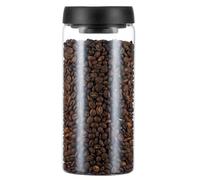 Cpolebev Caraffa Sottovuoto per Chicchi di Caffè In Vetro, Contenitore Ermetico per Alimenti, Caramelle, Barattolo di Conservazione da 1800 Ml