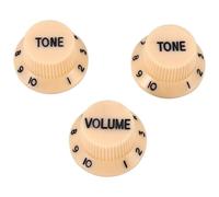Cpolebev Carattere Crema Blu Scuro 1 Volume 2 Manopole di Controllo Chitarra Tono per Parafango Strato