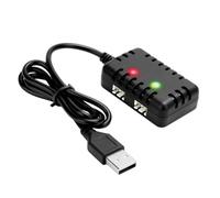 Cpolebev Caricabatterie 2S 7,4 V 2 In 1 con Connettore XH-3P per Auto e Camion RC AX24 SCX24 UTB18 SCX24, Batterie al Litio 7,4 V 2S