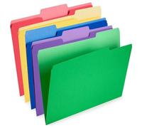 Cpolebev Cartelle Portadocumenti Colorate da 30 Pezzi Cartelle Portadocumenti Colorate Formato Lettera (8,5 X 11 Pollici, Linguette Tagliate 1/3, 5 Colori)