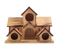 Cpolebev Casetta per Uccelli in Legno per Esterni 6 Buche Casetta per Uccelli in Legno Cortile Decorazioni per Cortile