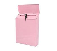 Cpolebev Cassetta Postale da Parete con Cassetta Postale per la Raccolta A Muro, con Chiave, Adatta per Casa e Ufficio, Colore Rosa