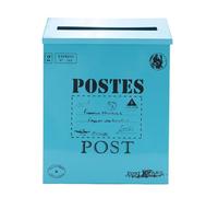Cpolebev Cassetta Postale Vintage con Montaggio A Parete, Cassetta Delle Lettere, Resistente Alla Ruggine, Adatta per L'Esterno, Blu