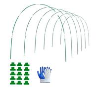 Cpolebev Cerchi da Giardino per Letto Rialzato Cerchi da Giardino Fai da Te 6 Set di Cerchi per Lunghi 8 Piedi Tunnel di Coltivazione, Telaio per Cerchi di Supporto In Fibra di Vetro Antiruggine