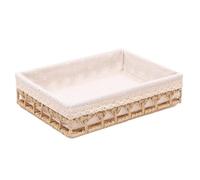 Cpolebev Cesti Portaoggetti in Rattan Cestino Intrecciato Vassoio Portaoggetti per Pane alla Frutta Cestino da Picnic, Resistente Facile da Usare 32 X 21,5 X 6 cm