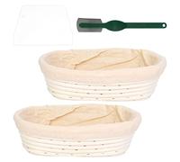Cpolebev Cestini da Lievitazione per Pane Banneton - Cestini da Lievitazione Rotondi Banneton per Lievito Naturale Strumenti per Cestini per Pane nel Rattan Naturale