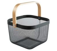 Cpolebev Cestino In Rete, Cestini da Cucina Sospesi Multifunzionali, Cesto di Frutta con Manico per Cucina, Bagno, Picnic, Nero