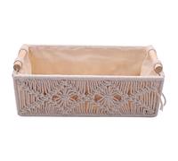 Cpolebev Cestino Portaoggetti Boho Scatola Decorativa Cestini nel macramè per L'Organizzatore da Appoggio Intrecciato Un Mano per Il Soggiorno della Camera da Letto