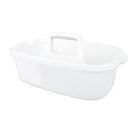 Cpolebev Cestino Portaoggetti nel Plastica Cestino Portaoggetti per Doccia Portatile Cestino Portaoggetti con Maniglia per Bagno, Camera da Letto, Cucina Bianca