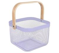 Cpolebev Cesto In Rete, Cestini da Cucina Sospesi Multifunzionali, Cesto di Frutta con Manico per Cucina, Bagno, Picnic, Viola