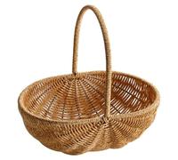 Cpolebev Cesto in Vimini con Manico Cesto in Vimini Cestino per Matrimonio, Bambina, Fiori, Picnic, Frutta, Verdura, Organizzazione Durevole Facile da Usare