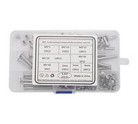 Cpolebev Chicago per Rilegatura un Vite Post Assortimento Kit per Rilegatura nel Pelle DIY (120 Pezzi, M5)