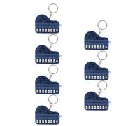 Cpolebev Ciondolo Mini Tastiera Elettronica Portatile Blu Metallizzato da 7 Pezzi, In di Suonare il Piccolo Pianoforte