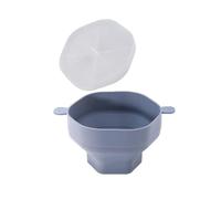 Cpolebev Ciotola per Popcorn In Silicone per Microonde, Ciotola Pieghevole per Popcorn, con Coperchio, Pieghevole, Strumento per La Cottura di Popcorn, Grigio