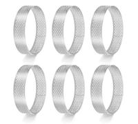 Cpolebev Circolare in Acciaio Inossidabile Poroso Crostata Torre Inferiore Torta Torta Muffa Strumenti di Cottura per Mousse Torta Perforata Resistente al, 8 Cm
