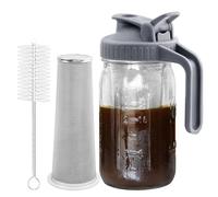 Cpolebev Cold Brew Coffee Maker 32Oz Cold Brew Brocca con Filtro Super in Acciaio Inossidabile per caffè Ghiacciato, tè B