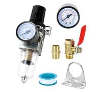 Cpolebev Combo Regolatore Filtro Compressore D'Aria da 1/4 di Pollice AW2000-02 - Elementi In, Pressione Massima 150 PSI, Design Compatto