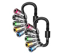 Cpolebev con Supporto per Punte, 10 Pezzi con Punta per Trapano un Percussione con Gambo Esagonale da 1/4 un Cambio Rapido Adattatore per Vite per Trapano