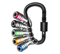 Cpolebev con Supporto per Punte, 5 Pezzi 1/4 con Punta per Trapano un Percussione con Gambo Esagonale un Cambio Rapido Adattatore per Vite per Trapano con Supporto