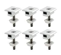 Cpolebev Confezione da 10 Staffe per Solari Clip Centrale Clip per Staffa per Moduli Fotovoltaici a Forma di T da 35 Mm Regolabile in Altezza per Tetti di