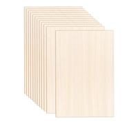 Cpolebev Confezione da 12 Fogli 12 X 8 X 1/13 Pollici Fogli Sottili di Legno Compensato Quadrati di Legno Non Finiti