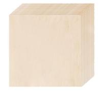 Cpolebev Confezione da 12 Fogli di Tiglio, Fogli di Compensato 12x12x1/8 Pollici, Legno di Tiglio da 3 mm per Taglio, Grezzi per Incisione, Disegno