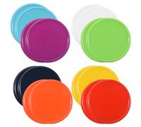 Cpolebev Confezione da 16 Coperchi nel Plastica per Barattoli di Vetro - Tappi Colorati per Barattoli di Vetro 100% Compatibili con Vasetti di Vetro Kerr Wide (Bocca Larga)