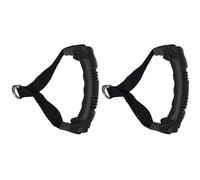 Cpolebev Confezione da 2 Manici per Fasce di, Attrezzatura da Palestra, Impugnature per Corda per Allenamento di, Manici per Corda per Allenamento della, 19 X 14 Cm, TPE Nero