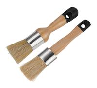 Cpolebev Confezione da 2 Pennelli per, Pennelli per e Come Mostrato Strumento per Dipingere A In Legno per Mobili Riutilizzabile Piatto e Rotondo