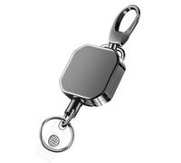 Cpolebev Confezione da 2 Porta Badge Retrattili In Metallo Resistente, Moschettone, Cintura, Bobine di Badge, Clip, Porta Carte D'Identità