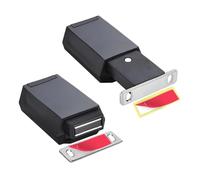 Cpolebev Confezione da 2 Robuste Chiusure A Pressione e Serrature per Chiusure A Sfioramento per Porte Nascoste e Chiusura Magnetica con Punta A Tirante per Cassetti, Nera, Facile da Installare