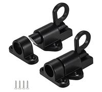 Cpolebev Confezione da 2 Serrature Scorrevoli con Chiusura un Molla, Utilizzate per Chiusura Automatica Porta Serratura Automatica Porta Scorrevole con Chiusura un Scatto Pistola