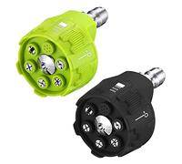 Cpolebev Confezione da 2 Ugelli per Idropulitrice 6 nel 1,Ugello per Lavaggio Elettrico un Cambio Rapido, 3000-4000 Psi (Verde e Nero)