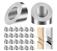 Cpolebev Confezione da 24 Rondelle Angolari Smussate da 9 Mm, Rondelle Angolari per Corrimano 33° Max per Kit Hardware per Ringhiere con Cavi da 8 Mm, per Ponte di Scale In Metallo