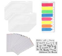 Cpolebev Confezione da 27 Raccoglitori Tascabili A6 Set Raccoglitori A6 Tasche con Cerniera Fogli per Budget Spese Busta nel Contanti Etichette Pagina al Neon