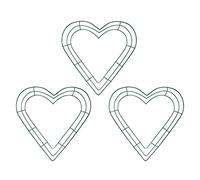 Cpolebev Confezione da 3 Ghirlande in Metallo A Forma di Cuore da 12 Pollici con Cornice A Forma di Cuore per Matrimonio A Casa, DIY di San-