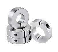Cpolebev Confezione da 4 Collari per Divisi Alesaggio 20 Mm In Alluminio Monoblocco Collare per Stile Morsetto 40 Mm di Diametro Esterno 12 Mm di Spessore