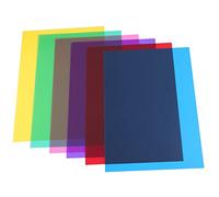 Cpolebev Confezione da 6 Pellicole Colorate Gel, Pellicola Colorata Trasparente, Resistente al per Lampade, Filtro Colorato (30 X 21 Cm)