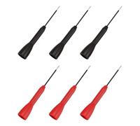 Cpolebev Confezione da 6 Sonde per Test Ad Ago da 2 Mm, Test Multimetro Non Distruttivo 600V/10A per Cavi Tl71 Tl75-3 Neri e 3 Rossi