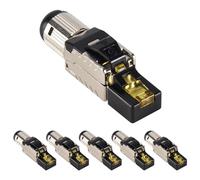 Cpolebev Confezione da 6 Utensili RJ45 Schermato Cat 8, Spina di Terminazione Sul Campo Cat8, Connettore Cat8, Spina Cat8