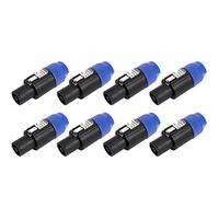 Cpolebev Confezione da 8 Connettori Adattatore per Audio, Spina per Altoparlante Audio un 4 Twist Lock Compatibile con Speakon NL4FC, NL4FX, NLT4X