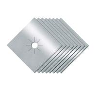 Cpolebev Confezione da 8 Coperture per Bruciatore per Fornello Triplo Spessore 0,2 Mm, Copertura Quadrata per Bruciatore per Fornello, Coperture per Fornello in Facile da Installare Facile da