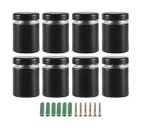 Cpolebev Confezione da 8 Distanziatori 3/4 X 1 Pollice Nero Distanziatori per Cartelli Appesi Cornice nel Acrilico Kit Pubblicitarie