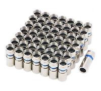 Cpolebev Connettore a Compressione RG6 F Connettore Coassiale Adattatore Coassiale per TV Satellitare e Via (Confezione da 50)