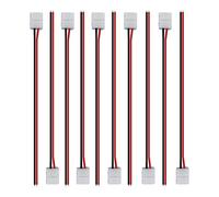 Cpolebev Connettore a Nastro LED da 50 Pezzi Connettori Accessori per Strisce LED a 2 Pin da 10 Mm per Strisce LED SMD 2835 3528 5050 5730 5630