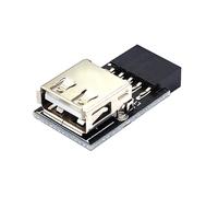 Cpolebev Connettore Adattatore USB da 9 Pin A 1 Porta Scheda Madre Interna del PC Convertitore da 9 Pin A USB 2.0 Tipo A Femmina per Computer Desktop Installazione Semplice