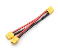 Cpolebev Connettore Batteria Parallelo XT60 1 A 2 Femmine Doppia Prolunga Y Splitter in Silicone 14AWG per Batteria RC Durevole Facile Installazione