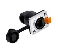 Cpolebev Connettore di Rete Impermeabile RJ45 8P8C Femmina per Montaggio un Pannello Connettore Ethernet RJ45 (Stile 4)